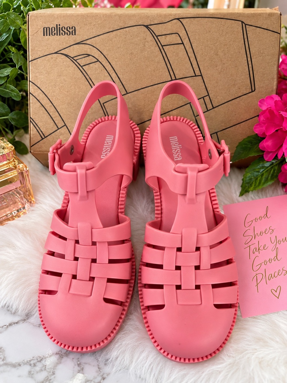 Melissa Pink Jelly Fisherman-Style Sandals